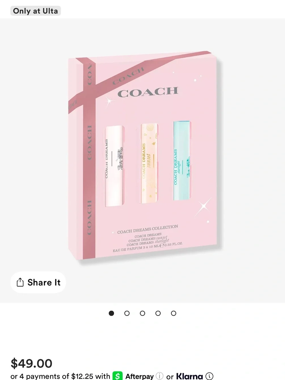 Coach Dreams Fragrance Trio Gift Set of 2 NWT